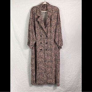 Free People Daria Duster - XL Animal Print Maxi Shirt
